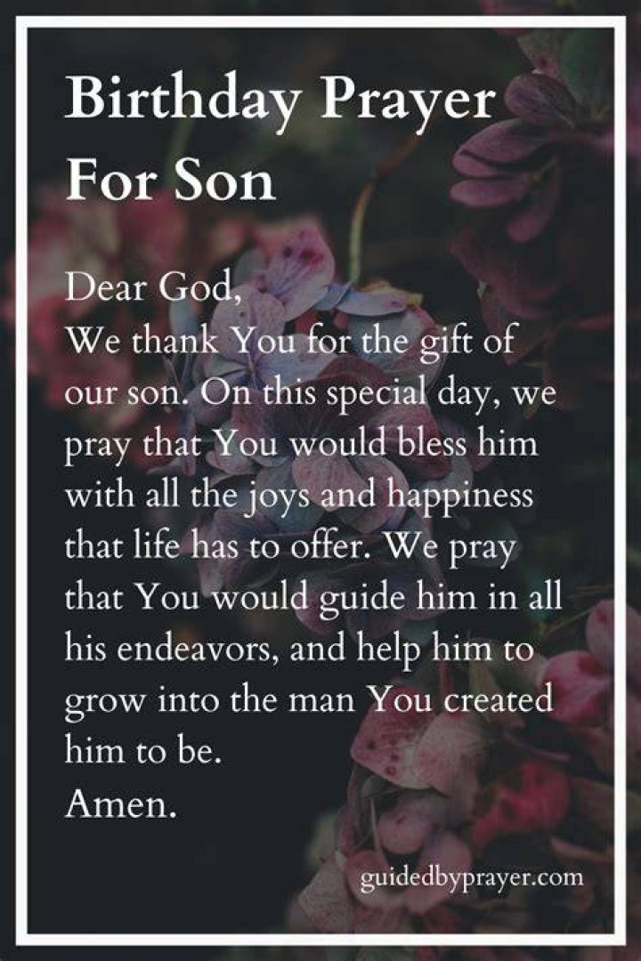 Birthday Prayer For Son Images 80 Birthday Wishes For Son Happy