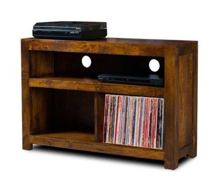 Dakota Mango LP HiFi Unit Tall TV & HiFi Units Living Large